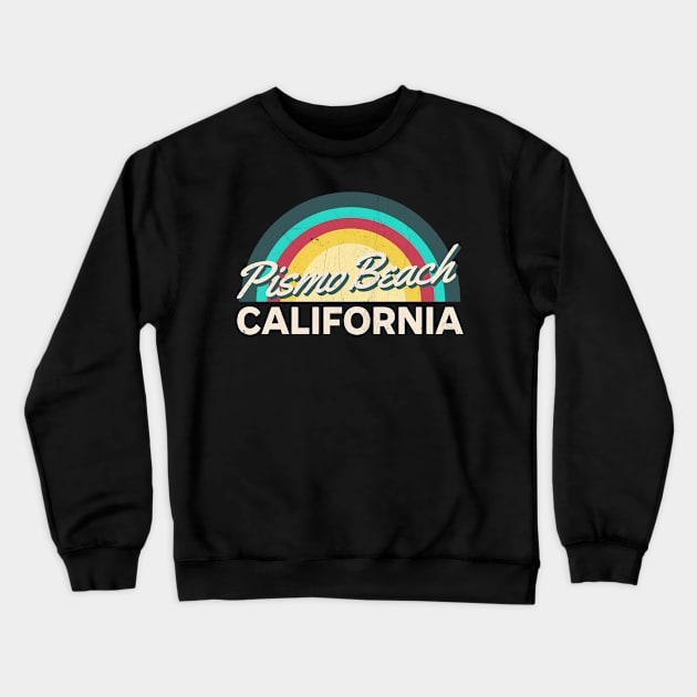 Pismo Beach California Vintage Sunset Crewneck Sweatshirt by jiromie